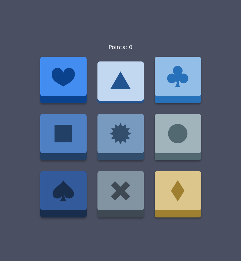 Buttons on a plain background